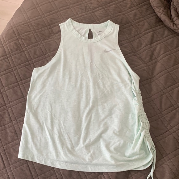 Nike Dri-Fit Side Ruched Mint Athletic Top size M - Picture 7 of 12